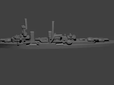 German Konigsberg Class Cruiser Warship 3D print model