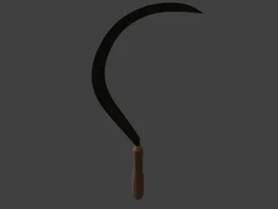 Rusted Sickle Low-poly 3D model
