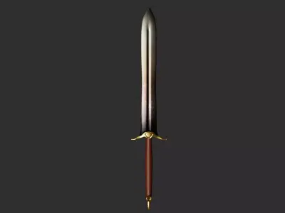 The Knight Sword 3D model Free low-poly 3D model