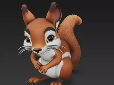 Squirrel Realistic 3D Model Basic - Low Poly Realistic Low-poly 3D model purchase