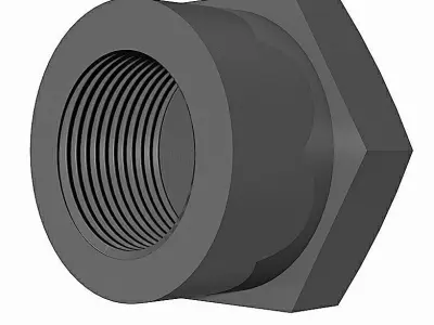 PVC End Caps - BSP Female Free 3D model