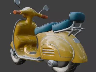 Vintage Retro Scooter 3D Model 3D model order
