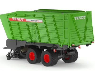 Fendt Tigo Forage Wagons 4 Wheels 3D model