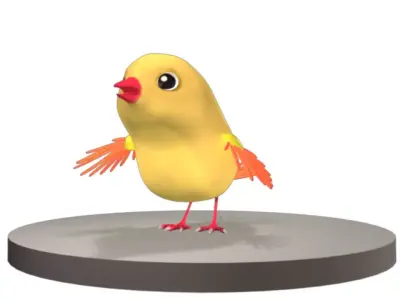 bird animation  Low-poly 3D model