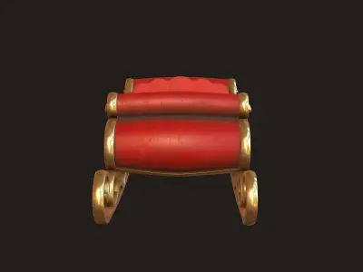 Environment - Christmas Santa Claus Sleigh Low-poly 3D model