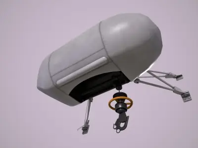 Helicopter Hoist Low-poly 3D model