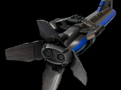 colony spaceship 3D model