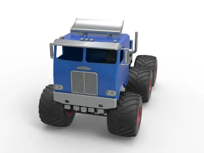Monster truck 6x6 Scale 1 to 25 3D print model