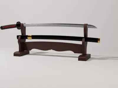 Katana samurai sword Free 3D model