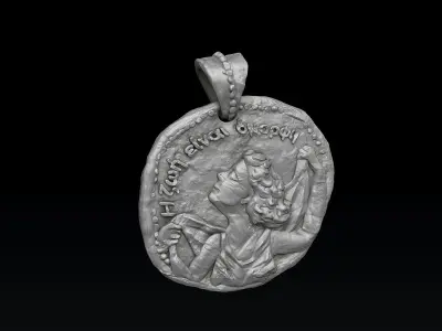 Old Coin Pendant 3D print model