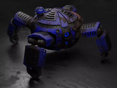 Space Explorer robot Sci Fi game-ready model Low-poly 3D model