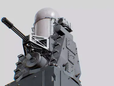  Phalanx CIWS Low-poly 3D model