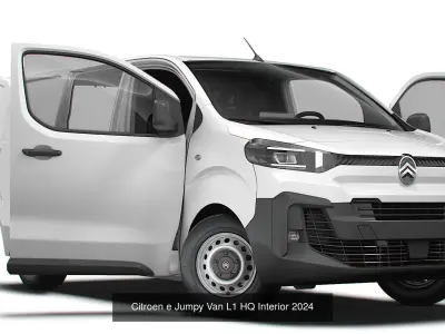 Citroen e Jumpy Van HQ Interior 2025 3D Model Pack