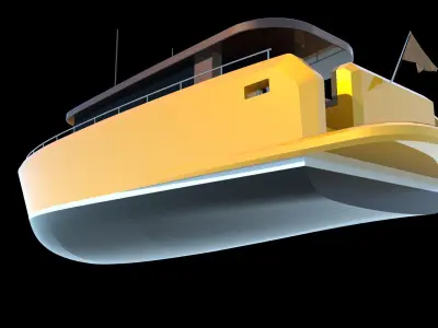 48 Feet Trawler Boat  3D model