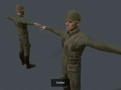 Collection characters man in suit 3D Model Pack