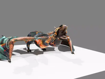 Dragon Low-poly 3D model 2