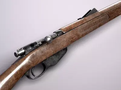  Dutch 1895 Mannlicher Low-poly 3D model