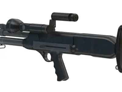 High Standard Model 10 Low Poly PBR Realistic Low-poly 3D model