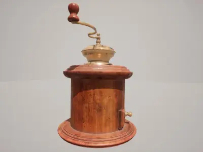 Antique coffee grinder Low-poly 3D model