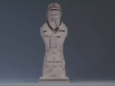 STATUE TO THE LOST SAILOR READY TO PRINT 3D print model