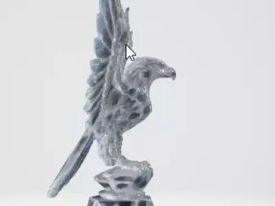 Stone Bird 3D Model Realistic Decorative Asset 3D model purchase