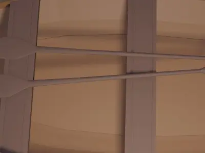 low-poly wooden boat Free low-poly 3D model