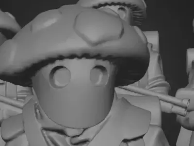  Mushroom Musketeer Squad 3D print model