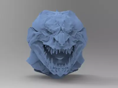Horror monster head sculpt bust 1 3D model