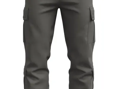 Male Tactical Cargo Pants - Marvelous Designer 3D model