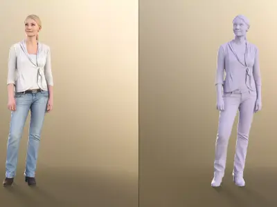 Kim 10653 Standing Casual Woman Free 3D model