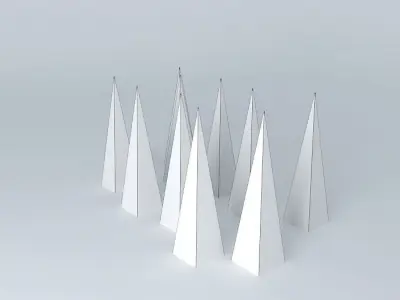 Spikes group of cones Free 3D model