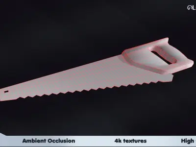 Hand Saw Low-poly 3D model