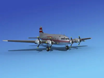Boeing 307 Stratoliner TWA  3D model