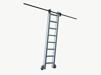 Sliding ladder Low-poly 3D model