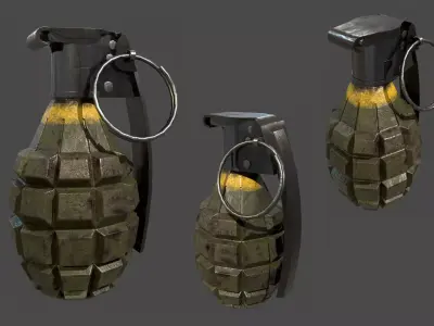 MK2 Hand Grenade Low-poly 3D model purchase