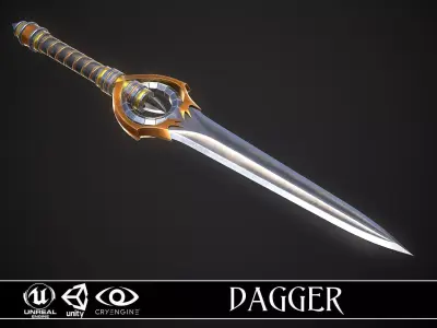 Dagger A7 Low-poly 3D model
