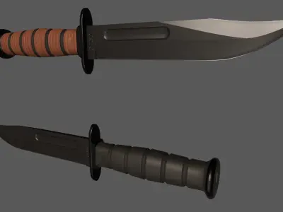 KA-BAR Low-poly 3D model