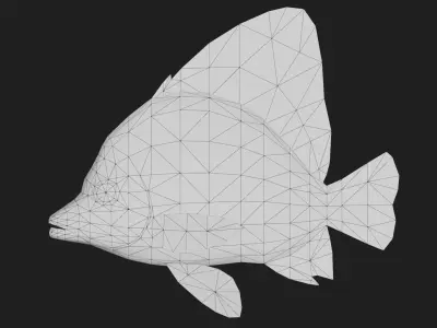 Snapper Low-poly 3D model 13