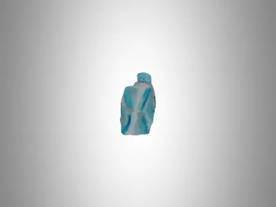 Blue diamond crystal dagger Low-poly 3D model