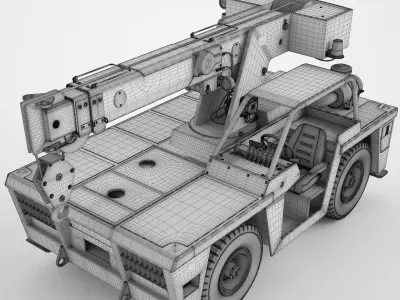 Industrial Carry Deck Crane 01 3D model