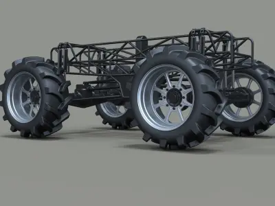 Chassis for Mud truck 2 3D model
