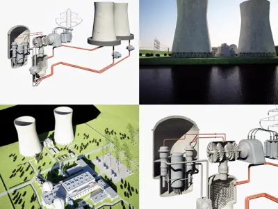 Nuclear Plant &amp; Scheme 3D model