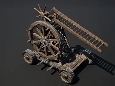 Medieval Siege Weapon - Siege Ladder Low-poly 3D model