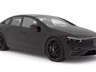 Mercedes Benz EQS 2025 with Interior 3D model