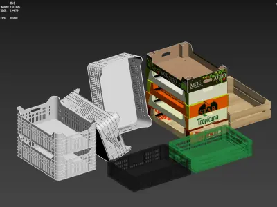 turnover box 3D model