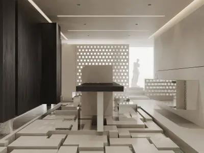  Office interior scene 15 3D model