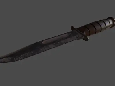 knife 8 Low-poly 3D model