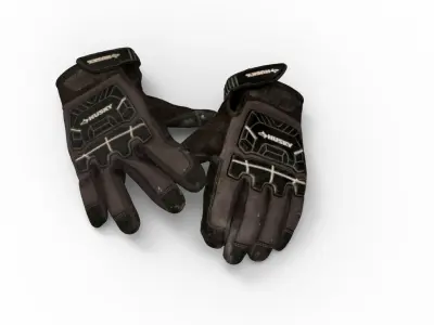 Husky work gloves used 3D model