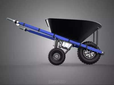 POWER ASSISTED TRIPLE WHEEL HUB MOTOR WHEELBARROW ENGINE BARROW 3D model