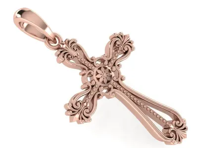 CROSS PENDANT CR68 3D print model